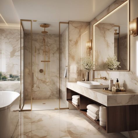 Walk In Shower Doors, Fancy Homes, Bathroom Walk In Closet, Luxury Modern Bathroom, Green Tile Bathroom, Master Bathrooms, Fancy Houses, Marble And Gold, Green Tile