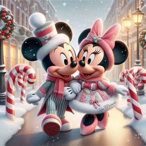 Animal Couple, Disney Winter, Disney Characters Christmas, Angela Rose, Mouse Images, Mickey Mouse Wallpaper Iphone, Oz Movie, Minnie Mouse Images, Mickey Mouse Images