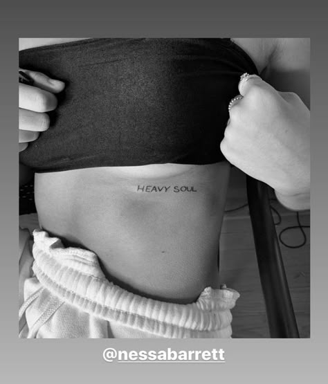 Nessa Barrett Tattoo Inspired, Nessa Barrett Inspired Tattoos, Heavy Soul Tattoo, Nb Tattoo, Nessa Barrett Tattoo, Nessa Tattoo, Heavy Soul, Soul Tattoo, Stylist Tattoos