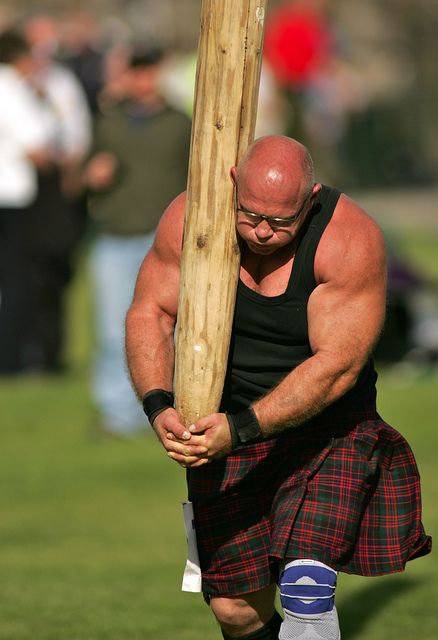 caber toss- do you really want to make fun of this guy for wearing a kilt. Caber Toss, Highland Minotaur, Kilts Men, Scottish Games, Scottish Warrior Highlanders, Kilted Men, Scottish Men In Kilts, Scottish Highland Games, Scottish Rugby