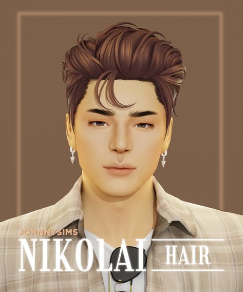 Nikolai Hair by JohnnySims - The Sims 4 Download - SimsFinds.com Sims 4 Johnnysims, Sims 4 Shaggy Hair, Four One Direction, Mods Sims 4, Sims 4 Men Clothing, Sims 4 Hair Male, Sims 4 Male Clothes, Mod Hair, Cc Hair