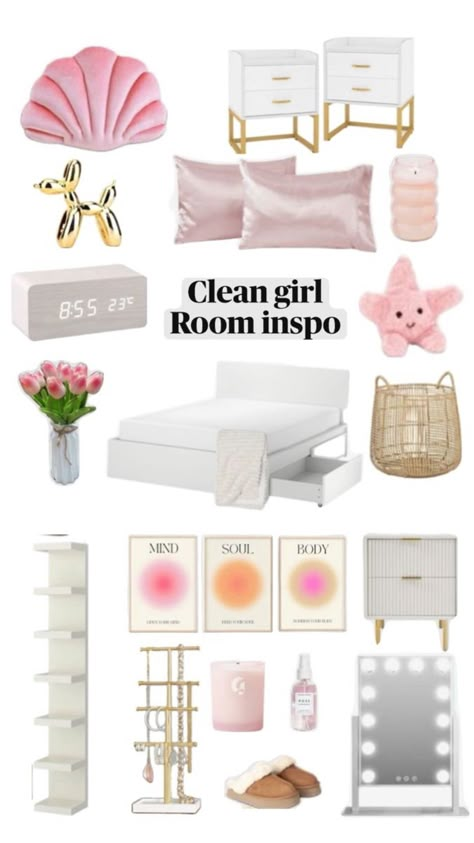 Clean Girl Bedroom, Comfy Room Ideas, Clean Girl Room, Room Wishlist, Room Organization Bedroom, White Room Decor, Luxury Room Bedroom, Room Redesign, Preppy Room Decor