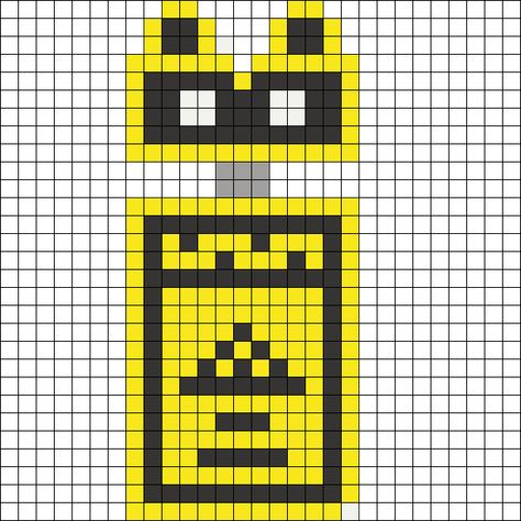 Fnaf Pearl Beads, Pixel Art Pattern Fnaf, Fnaf Pixel Art Grid Easy, Fnaf Beads Pattern, Fnaf Pattern, Fnaf Kandi Pattern, Fnaf Perler Beads Pattern, Fnaf Pixel Art Grid, Fnaf Perler Beads