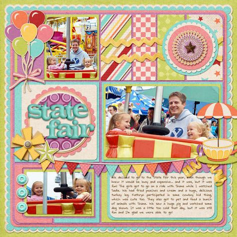 Another lovely layout made by using Bella Blvd. products...I think I may have a new favorite company Fair Scrapbook Layouts, Blue Scrapbook, Vintage Bunting, Gossamer Blue, Scrapbook Design Layout, Collage Scrapbook, Fall Scrapbook, Summer Scrapbook, Birthday Scrapbook