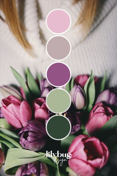 Tulip Colour Palette, Colour Platette, Cool Colour Palette, Spring Colour Palette, Colour Wall, Tulip Colors, Color Tips, Spring Color Palette, The Color Wheel