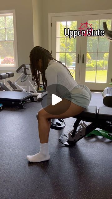 Jas on Instagram: "✨Seated Sumo Squat Pulses✨  If that top shelf is your target definitely throw this in your glute day.  My workouts are always planned out 4 weeks at a time. BUT my algorithm brought me @officiallysunnyb doing these and it looked 💣 so I tried it at the end of my planned glute focused leg day.    DB, plate, Long resistance band..all were 🔥 so in the gym or at home everyone can win with this move. As with all exercises if you want to see continuous growth from this move progressively add reps or up the weight you use.   #addthismove #gymglutes #homeglutes #upperglutes" Sitting Glute Exercise, Seated Sumo Squats, Seated Glute Exercises, Top Shelf Glute Workout, Side Glute Exercises, Leg Day Workout At The Gym, But Exercises, Glute Focused Leg Day, Long Resistance Band