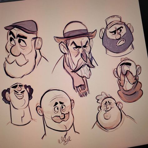 Father Character Design, Dad Character Design, Father Cartoon, Pencil Studies, Focused Expression, Sketches Cartoon, Father Illustration, Art Improvement, Dad Drawing