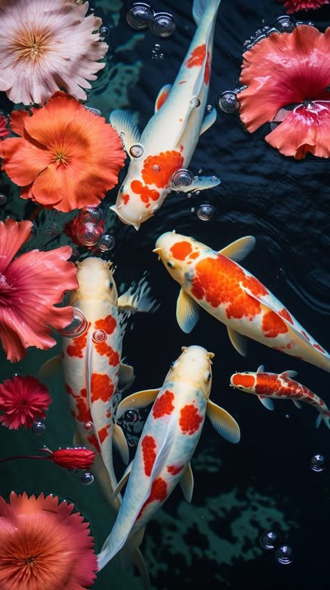 Koi Fish Photo, Koi Fish Photography, Fish Photography, Koi Fish Swimming, Colorful Lizards, Beautiful Japanese Gardens, Watercolor Koi Fish, Coy Fish, Koi Painting