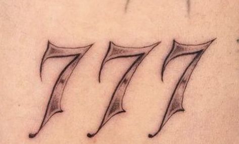 777 Casino Tattoo, Small Outline Tattoos, Dragon Tattoo Stencil, Graffiti Alphabet Wildstyle, Number Tattoo Fonts, 777 Tattoo, Casino Tattoo, Bicep Tattoo Men, 7 Tattoo