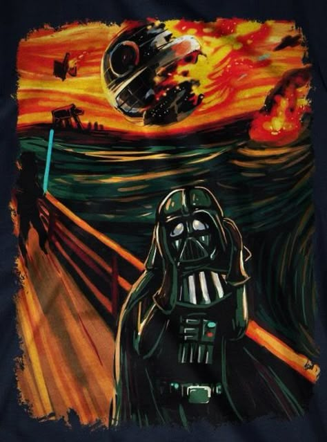 Star Wars Star Wars Meme, Star Wars Background, Le Cri, Dark Vador, Star Wars Love, Star Wars Jokes, The Scream, Art Parody, Star Wars Wallpaper