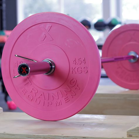 High-Quality Rubber Bumper Plates - 15LB Pink Pair - X Training Fitness Wallpapers, 60 Aesthetic, Dream Gym, Dream Home Gym, Gym Wallpaper, Fitness Vision Board, Stainless Steel Collar, Pink Gym, Strength Training Program