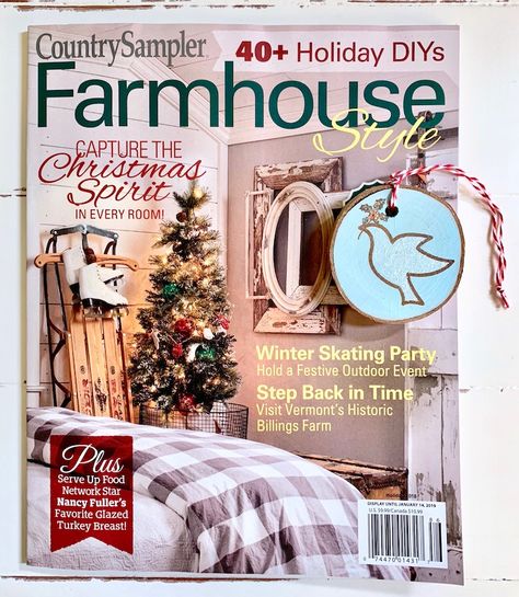 Farmhouse Style Magazine Holiday 2018 Farmhouse Magazine, Country Sampler Farmhouse, Country Gift Ideas, Yellow Brick Home, Country Sampler, Brick Home, Country Gifts, Nordic Christmas, Vintage Cottage