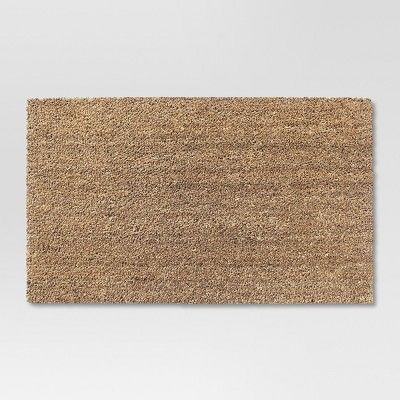 1'6"x2'6" Solid Doormat Beige - Room Essentials™ : Target Beige Room, Coir Door Mat, Vinyl Doors, House Redesign, Project 62, Funny Doormats, Coir Doormat, Personalized Door Mats, Cricut Tutorials