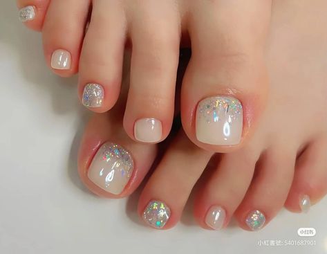 Leg Gel Polish Design, Korea Nail, Gel Polish Designs, Minimal Nails Art, Foot Design, Gel Toe Nails, Korean Nail Art, Minimal Nails, Nail Box