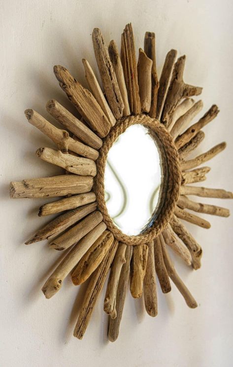 Kary Dasty, Driftwood Mirrors, House Mirror, Mirror Accent, Driftwood Diy, Mirror Style, Driftwood Mirror, Driftwood Art Diy, Handmade Mirror