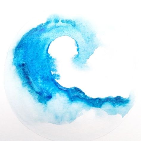 Ocean Wave Watercolor, Ocean Waves Watercolor, Surf Watercolor Paintings, Watercolor Wave Painting, Watercolor Ocean Art, Ocean Watercolor Painting Easy, Waves Watercolor Painting, Watercolor Art Ocean, Watercolour Waves