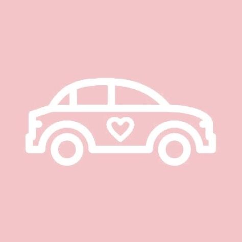 Pink Car Icon, Car Icon Aesthetic, Icon Cars, Pink Apps, Motorcycle Icon, Pastel Pink Icons:), Pink Tractor, Pink Wallpaper Ipad, Car App