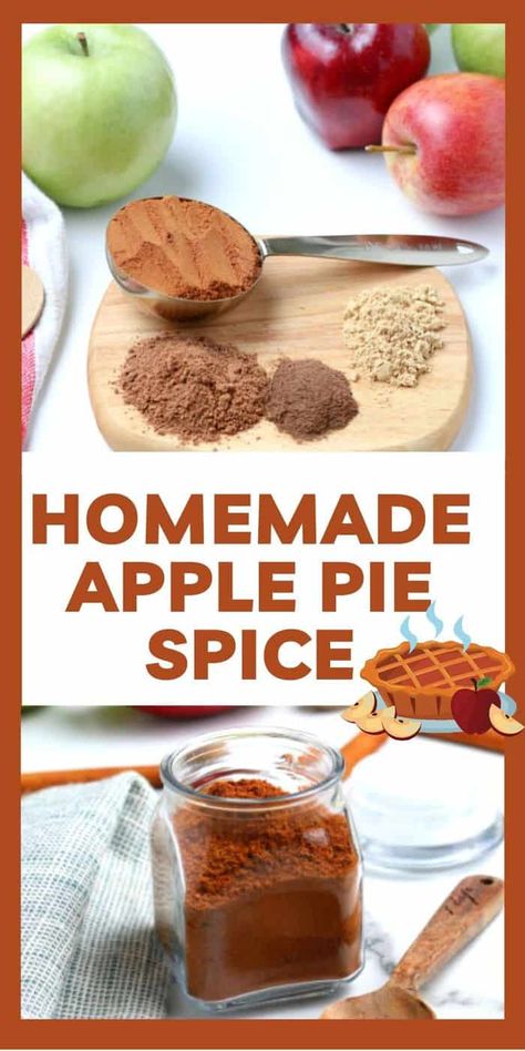 Get ready for baking season with this Homemade Apple Pie Spice recipe. So easy to make and great for many fall recipes. Apple Pie Spice Recipe, Quick Fall Desserts, Easy Homemade Apple Pie, Pie Spice Recipe, Homemade Apple Pie, Spice Mix Recipes, Homemade Spice Blends, I Am Baker, Apple Spice