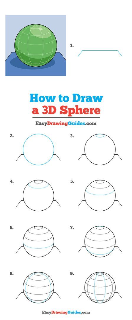 Sphere Drawing, 3d Sphere, Geometric Shapes Drawing, Beginner Drawing Lessons, Basic Sketching, 3d Geometric Shapes, Drawing Tutorials For Beginners, Drawing Lesson, Easy Drawing Tutorial