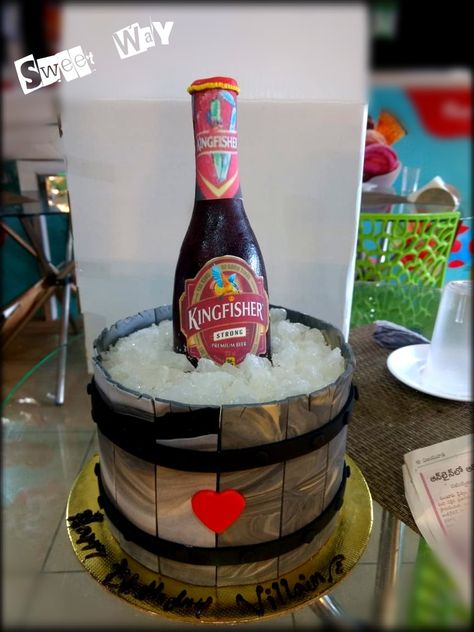 Kingfisher beer theme cake. U dream a cake and we make it real in our sweet way Contact 9666550201 8121003321 King Fisher Beer, Beer Theme Cake, Beer Themed Cake, Kingfisher Beer, King Fisher, Cake Stock, Cake For Husband, Indian Flag Wallpaper, Beer Cake