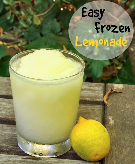 What is better on a hot summer day than a nice cold glass of Lemonade? A Frozen Lemonade Slushie, of course! This is a really easy recipe to get an awesome glass of frozen lemonade slush! Lemonade Slushie Recipe, Frozen Lemonade Pie, Lemonade Slushie, Lemonade Slush, Easy Lemonade Recipe, Frozen Strawberry Lemonade, Lemonade Slushies, Kids Lemonade, Lemonade Stands