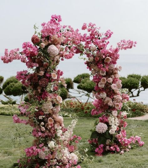 Arch Floral Arrangements, Asian Wedding Decor, Vietnam Wedding, Ocean Wedding, Wedding Design Decoration, Ceremony Inspiration, Floral Backdrop, Floral Arrangements Wedding, Ceremony Arch