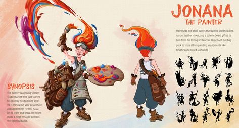 Artist Character Design Painter, Painter Character Design, Painter Character, Character Design Portfolio, Proud Of Myself, The Painter, Game Character Design, Character Sheet, Art Teacher