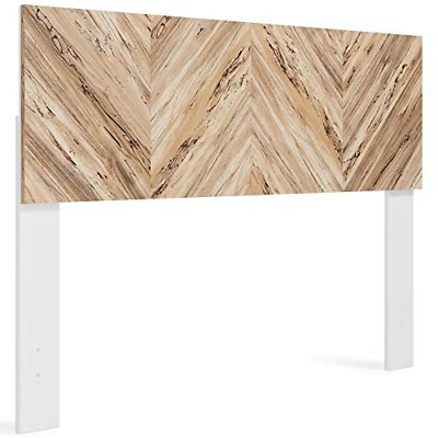 (eBay) Signature Design by Ashley Piperton Contemporary Platform Headboard ONLY, Queen, White Queen Bed Frame, White Queen Bed, Platform Bedroom Sets, Full Headboard, Wood Grain Pattern, White Headboard, Queen Bed Frame, Queen Headboard, Mdf Frame