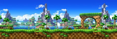 Greenhill Zone Sonic, Hedgehog Bedroom, Sonic Runners, Green Hill Zone, Sonic Images, Sonic Blast, Original Sonic, Sonic Generations, Sonic Dash