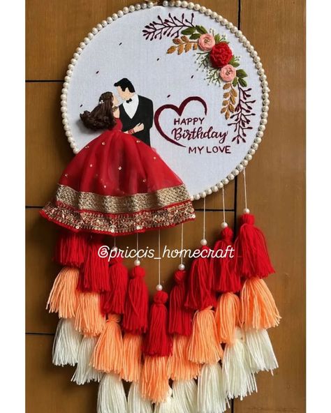 Couple birthday embroidery hoop 💖 Customized handmade embroidery hoop 🌸 Dm us for order 🎁 . . . Embroidery Hoop Art For Husband Birthday, Birthday Embroidery Hoop, Art For Husband, Couple Birthday, Birthday Embroidery, Happy Birthday My Love, Husband Birthday, Handmade Embroidery, Embroidery Hoop Art