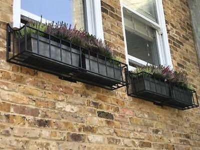 WROUGHT IRON WINDOW BOX / PLANTER | eBay Wrought Iron Window Boxes, Wrought Iron Window, Window Box Plants, Victorian Windows, Plant Pot Holder, Window Plants, Iron Windows, Large Plant Pots, Window Planters