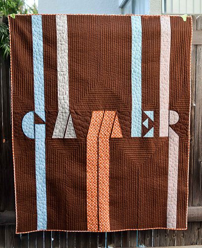 Gamer Quilt Gamer Quilt, Word Quilts, Alphabet Quilts, Diy Geek, Video Game Lover, Pretty Quilts, Alphabet Quilt, Finished Quilts, The Quilt Show