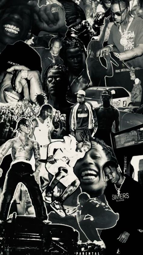 Rappers Collage, Travis Scott Collage, Travis Scott Wallpapers Aesthetic, Travis Scott Wallpapers Iphone, Rapper Collage, Fb Hacker, Travis Scot, Travis Scott Wallpapers, Iphone Black