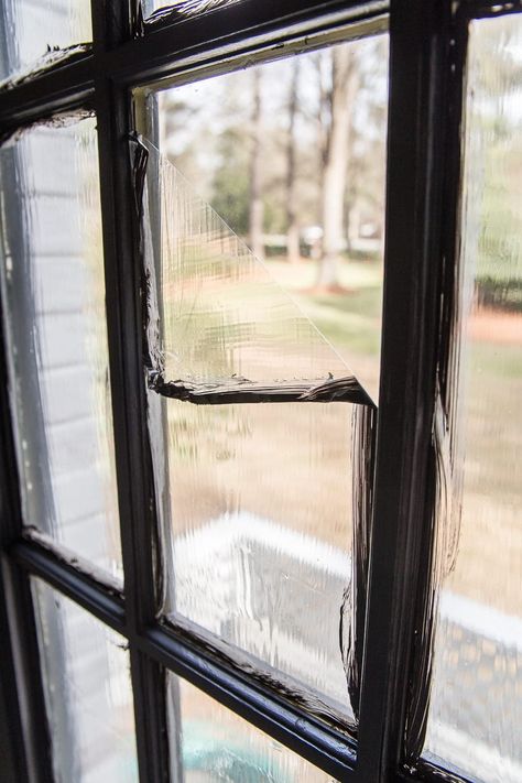 Painting French Doors, Painted French Doors, Black Window Trims, French Doors Patio, Exterior Makeover, Peeling Paint, French Doors Interior, Replace Door, Black Doors