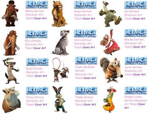 Ice Age Collision Course, Film Characters, Art Films, Ice Age, Character Names, Cover Art, Stuff To Buy, Film, Art