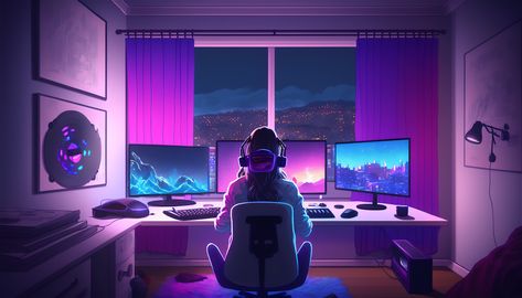 Desktop Customization, Lo-fi Wallpaper, Computer Theme, Tech Image, Pc Image, Gym Wallpaper, Neon Bedroom, Vaporwave Wallpaper, Desktop Background Pictures