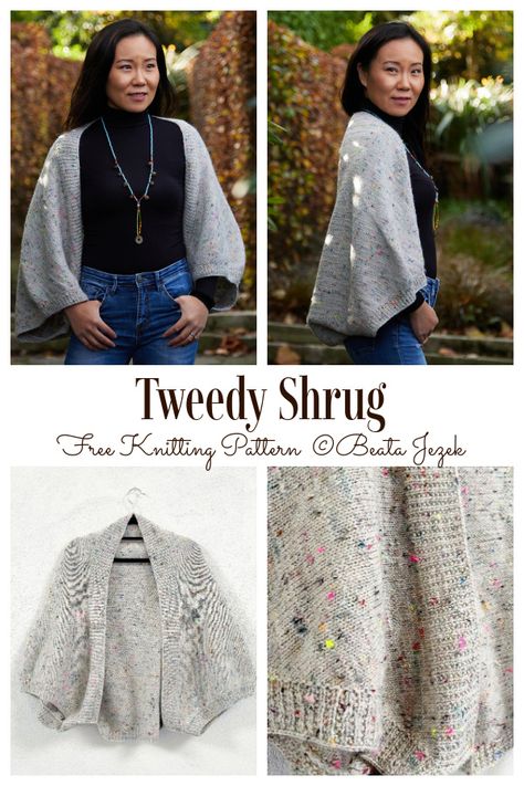 Knitted Shrugs Free Patterns, Ruana Pattern, Shrug Knitting Pattern, Poncho Knitting, Shawl Knitting, Poncho Knitting Patterns, Shrug Pattern, Bamboo Yarn, Knit Shrug