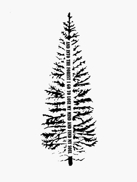 Pine Tattoo, Into The Forest I Go, Camping Breakfast, Tree Sticker, Into The Forest, Nature Tattoos, Tree Tattoo, Tattoo Design Drawings, Skin Art