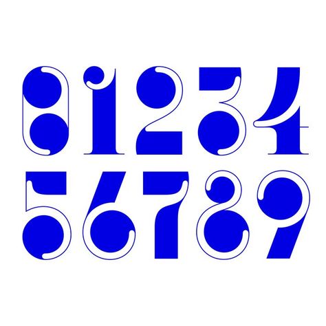 Curvy Numbers – Alec Tear ~ #logo #logotype #type #typography #design #graphicdesign #wordmark #identity #lettering #handlettering #branding #print #printdesign #inspiration #designspiration #bold #simple #minimal #icon #illustration #craft #crafted #clean Number Type Design, Typography Numbers Design, Logo Type Typography, Geometric Numbers, 7 Typography, Number 2 Design, Number Logo Design, Numbers Pattern, Number 1 Design