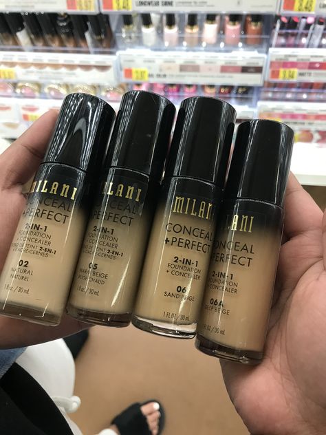 If you are looking for affordable yet great quality foundation- check out the milani foundation line! Milani Foundation, Best Drugstore Foundation, Milani Makeup, Drugstore Foundation, Perfect Foundation, Foundation Concealer, Face Card, Liquid Foundation, Christmas Wishlist