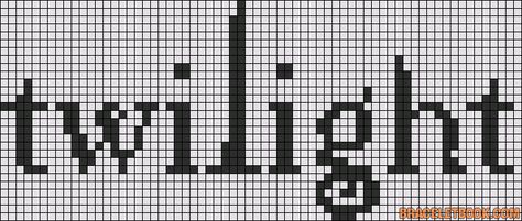 Alpha Pattern #8705 added by Ashlay Twilight Cross Stitch Patterns, Crochet Grid Aesthetic, Twilight Crochet Patterns, Twilight Perler Beads, Cross Alpha Pattern, Twilight Alpha Pattern, Twilight Cross Stitch, Twilight Pixel Art, Beginner Alpha Pattern