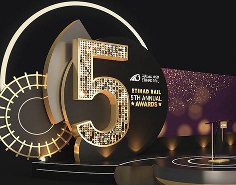 Annual Event Design, Art Direction Set Design, Gold Event Design, Corporate Awards Event, Award Stage Design, Stage Event Design, Awards Stage Design, Event Stage Design Backdrops, Corporate Event Backdrop