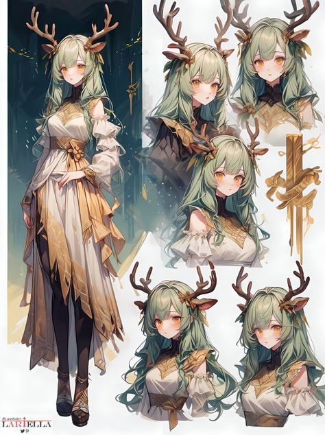 Deer Human Hybrid, Deer Oc Human, Deer Hybrid Human, Dear Antlers, Cute Drawings Of People, Deer Girl, Hybrid Art, Fantasy Wolf, Female Character Inspiration