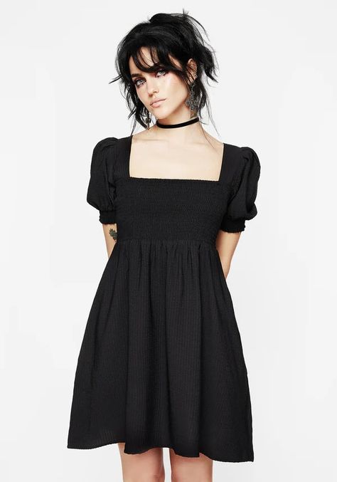 Mini Dresses – Disturbia Squared Neckline, Tailored Jumpsuit, Special Dress, Puff Sleeve Mini Dress, Puff Dress, Dress Comfortable, Wrap Shirt, Special Dresses, Swimwear Dress