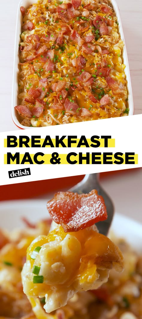 Mac And Cheese Breakfast, Breakfast Macaroni And Cheese, Pasta Breakfast Recipes, Pasta Breakfast, Pasta For Breakfast, Breakfast Mac And Cheese, Brunch Mac And Cheese, Brunch Pasta, Mac N Cheese Breakfast