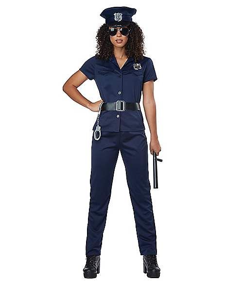 Adult Police Woman Costume - Spirithalloween.com Cop Outfit, Police Officer Costume, Police Outfit, Police Costume, California Costumes, Black Halloween Dress, Womens Fancy Dress, Police Women, Fancy Dresses Party