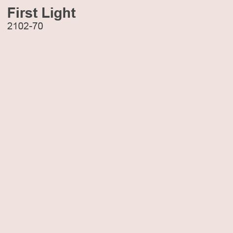 Benjamin - Moore | First Light Color Sample | online kaufen Pale Wall Colors, Bm First Light, Benjamin Moore Pinks, Best Light Pink Paint Color, First Light Benjamin Moore, Light Pink Bedroom Walls, Benjamin Moore First Light, Pink Toddler Bedroom, Rose Bisque