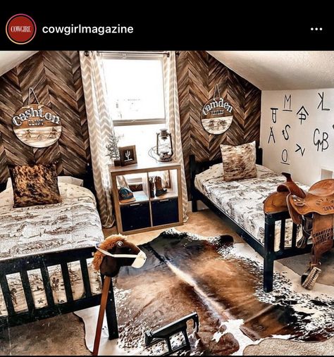 Western Boys Room, Western Kids Rooms, Room Inspo Modern, Cowboy Bedroom, Western Room Ideas, Cowboy Room, Western Bedrooms, Cowgirl Room, Western Nursery