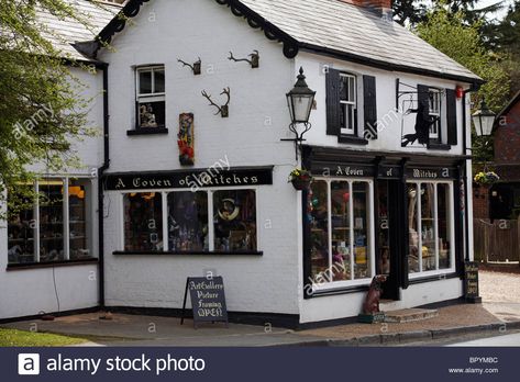 Download this stock image: A Coven of Witches curiosity shop in Burley, New Forest, Hampshire - BPYMBC from Alamy's library of millions of high resolution stock photos, illustrations and vectors. Burley New Forest, Coven Of Witches, Hampshire Uk, Curiosity Shop, New Forest, Coven, Sims Cc, Hampshire, Sims 4