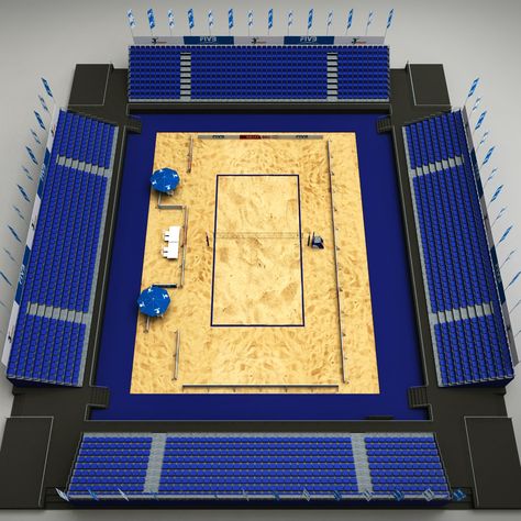 Volleyball Stadium, Volleyball Beach, Beach Volleyball Court, Volleyball Court, Volleyball Inspiration, Stadium Design, Beach Volley, Beach Events, Sport Volleyball